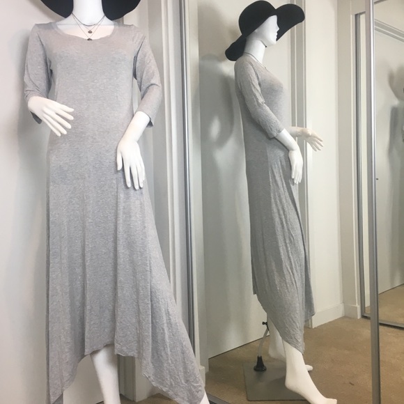 Stylemint gray handkerchief hem maxi dress - Picture 2 of 5